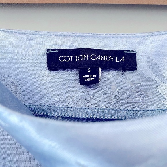 SATIN Baby Blue MIDI Skirt - Picture 5 of 5